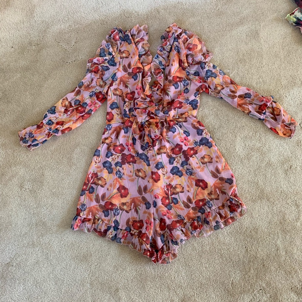 Few Moda floral cold shoulder sz XS NWT